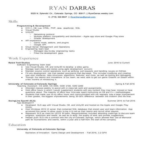 Jay Lee Resume | PDF
