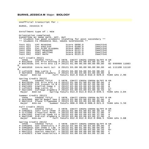 Jessica Transcript