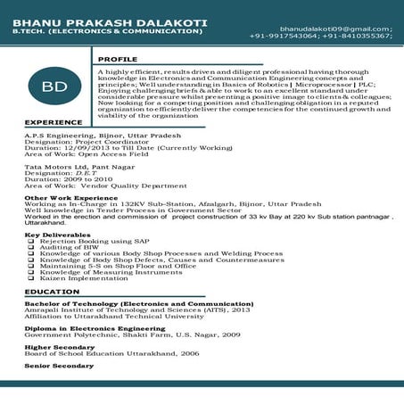 Bhanu Prakash Dalakoti_Resume_