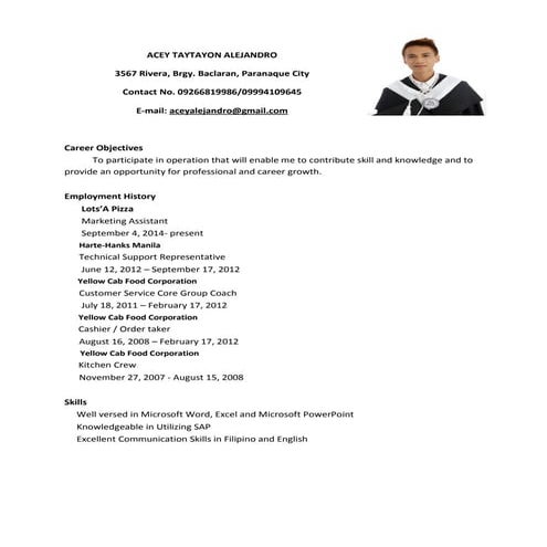 Cv new revised 2016 | DOC