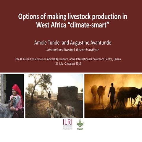 Options of making livestock production in West Africa “climate-smart”