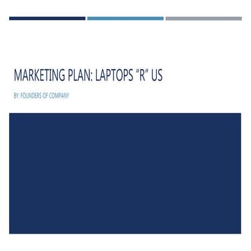 Marketing Plan For Laptops R Us | PPTX