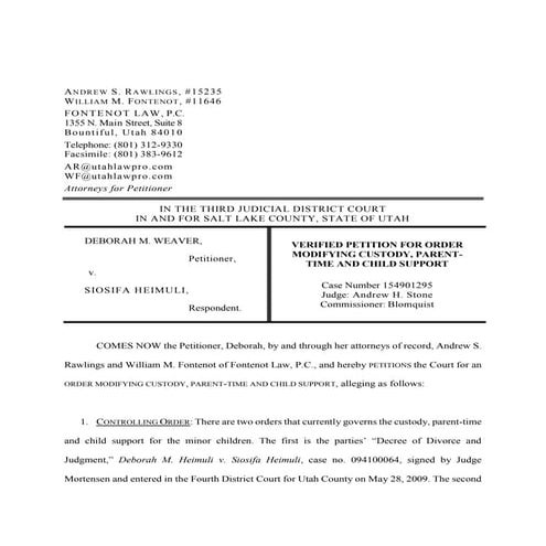 Petition to Modify - Weaver