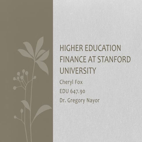 Higher education finance PPoint Project 2