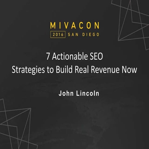 7 Actionable SEO Strategies to Build Real Revenue Now