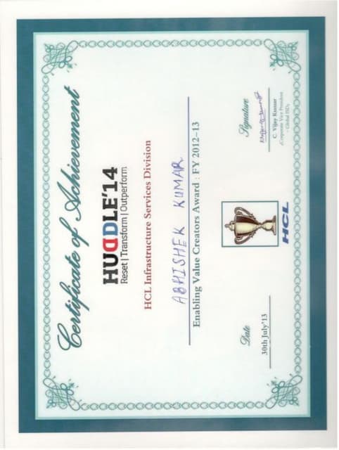 HCL silver certification | PDF