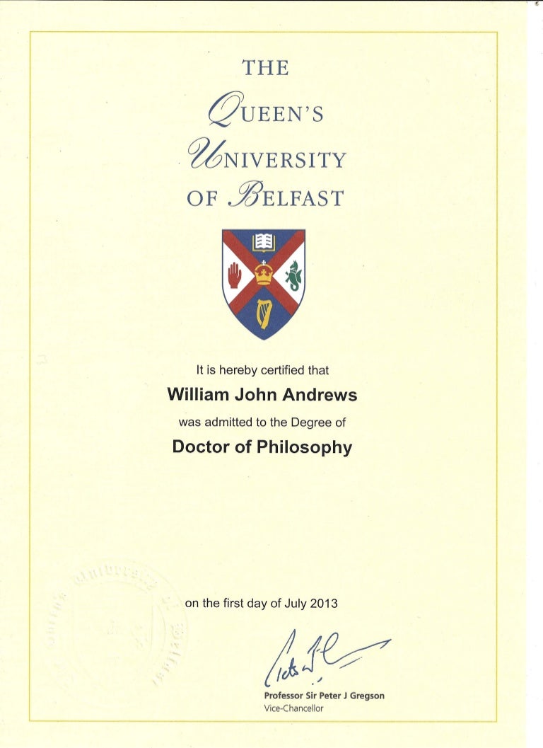 phd certificate uk