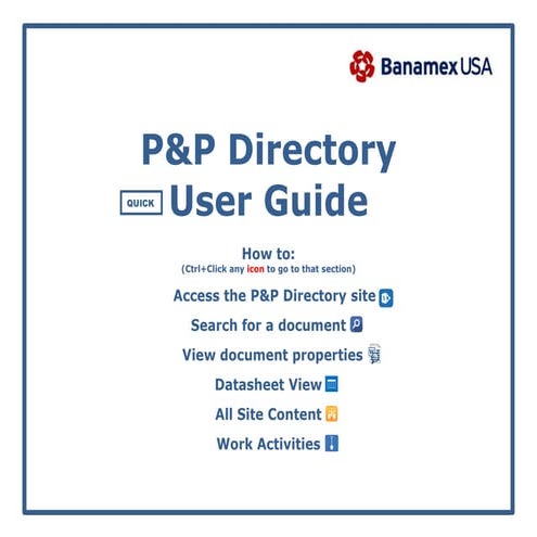 P+P Directory User Guide | PPT