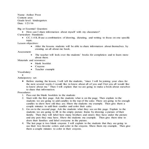 intro lesson plan | PDF