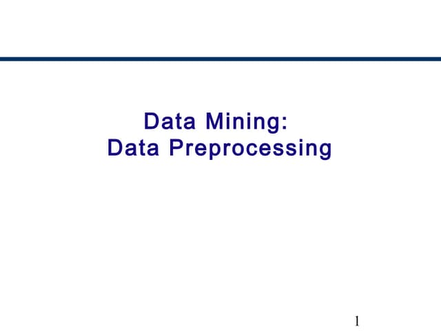 Data preprocessing