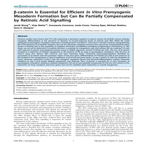 Wong J et al. - PLoS ONE - 2013