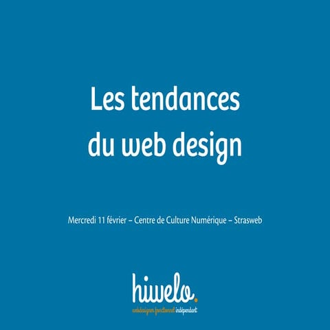 Les tendances du webdesign