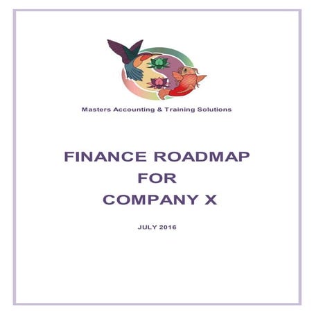 Finance Roadmap example