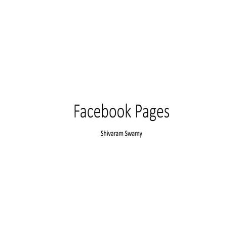 Parts of a Facebook Page | PDF