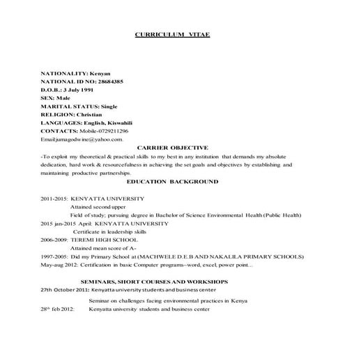 CV of REHEMA ALLY | PDF