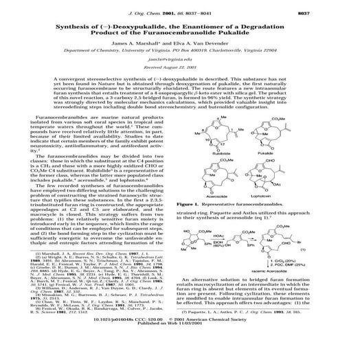 Synthesis of (-)-Deoxypukalide