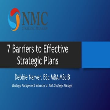 7 barriers to effective strategic plans