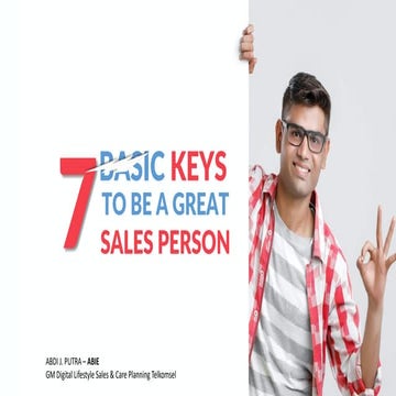 7 Basic Keys to be A Great Salesperson