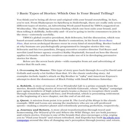 7 basic types of brand stories | PDF