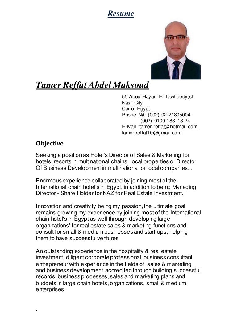 Tamer Reffat Abd El Maksoud Updated Curriculum Vitae