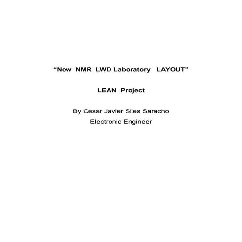   Lean NMR Laboratory Layout  