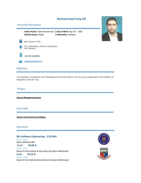 MUHAMMAD SHOAIB CV | DOC