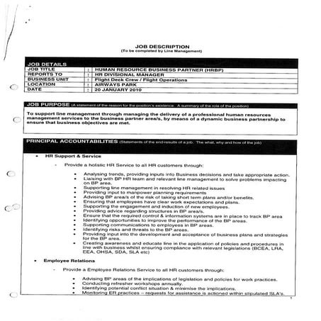 JOB PROFILE -HR CONSULTANT