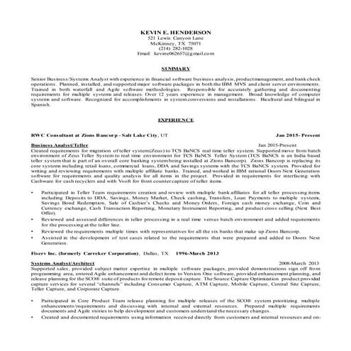 Kevin Henderson resume 1