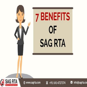 SAG RTA: Most Important Choice of Investors and Mutual Fund Houses | PDF