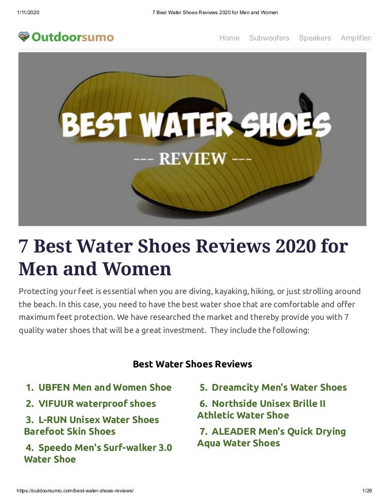 best quality water shoes