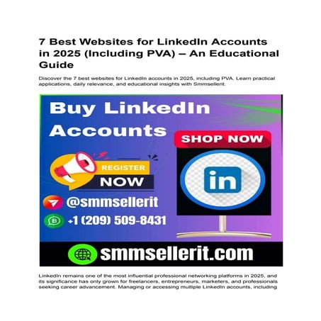 7 Best Websites for LinkedIn Accounts in 2025 (Including PVA) – An ...