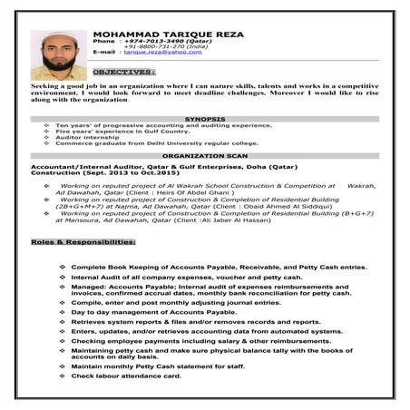 C.V. Tarique. updated