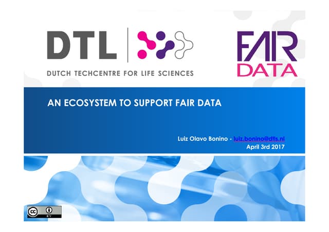 An ecosystem to support FAIR data