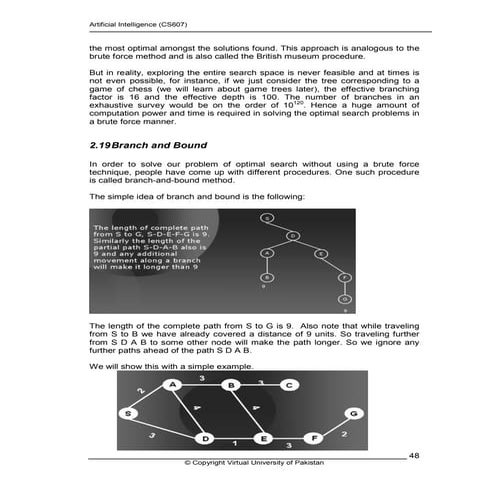 Branch and Bound Method for Optimal Search in AI | PDF
