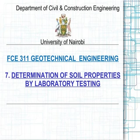 7  b soil properties determination
