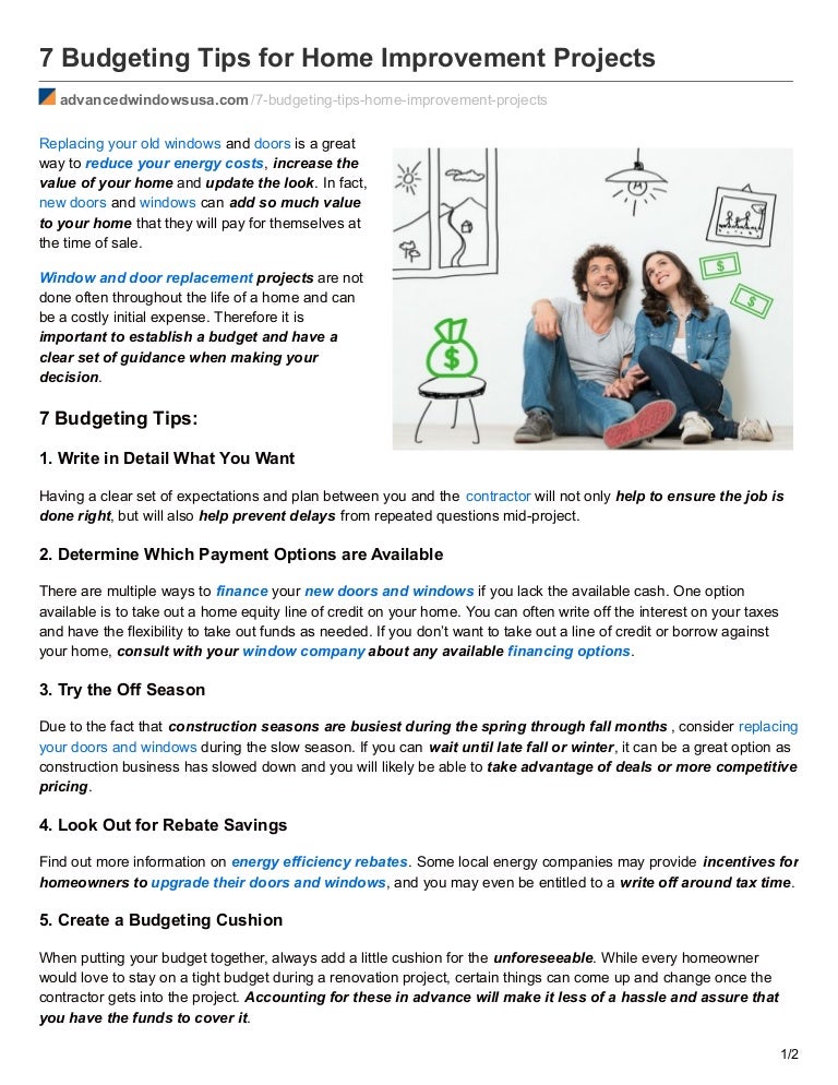 7 budgeting tips for home improvement projects home improvement budgeting