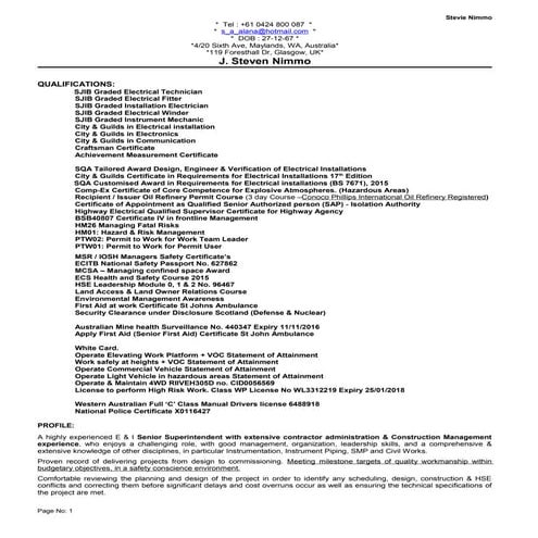 James Nimmo CV -2015-E&I-