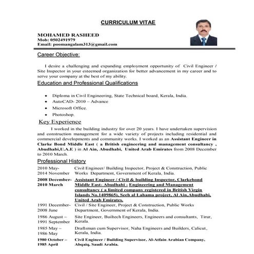 Civil Engineer & Inspector