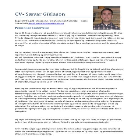CV Dansk | DOCX