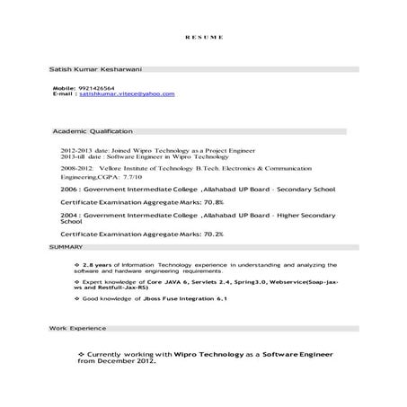 R esume_Satish
