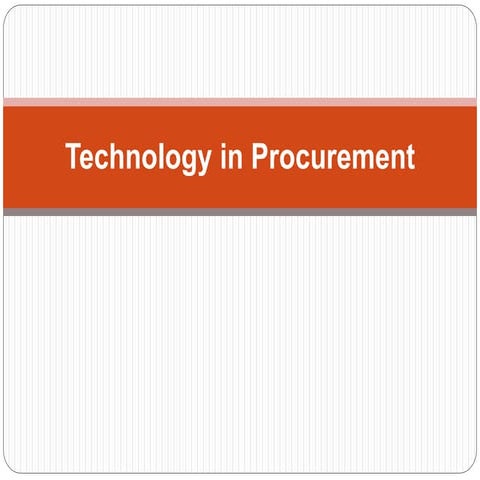 Technology in Procurement
