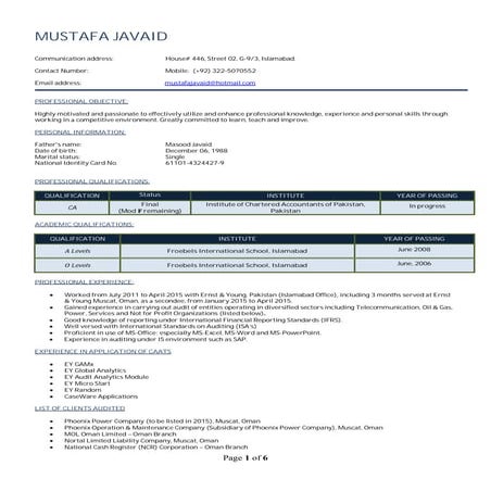 Mustafa CV - out of office