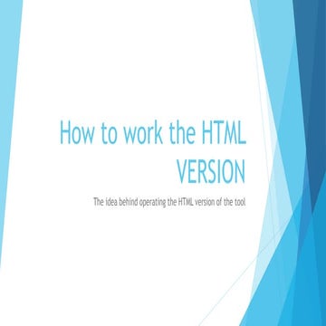 How to work the HTML VERSION | PPT