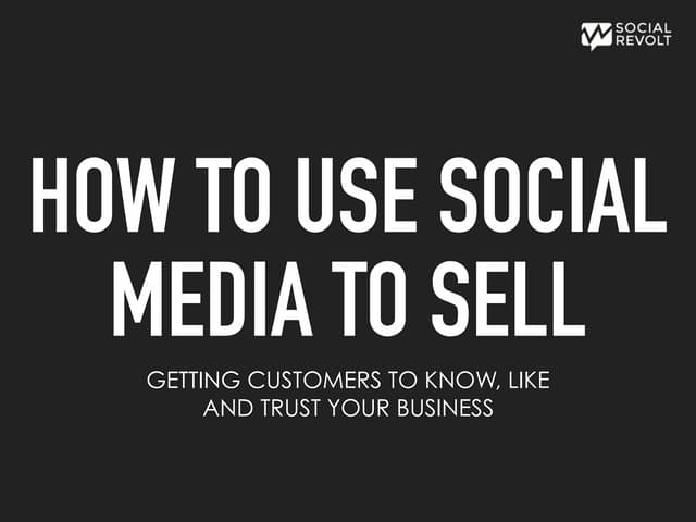 How To Use Social Media To Sell