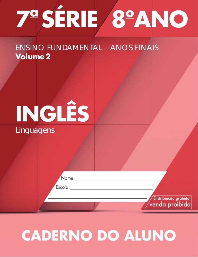 Caderno Do Aluno 6 Serie 7 Ano Volume 2 Ingles
