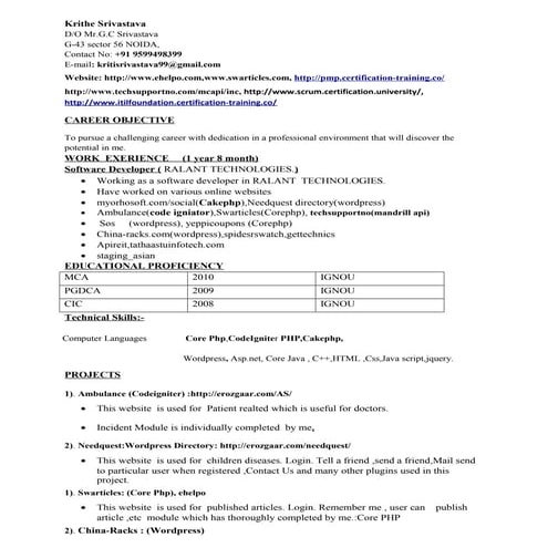 Internship Presentation on Web App Development | PPTX