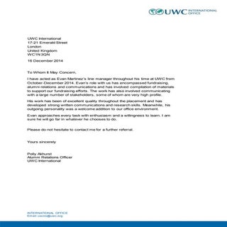 Evan Martinez UWC Reference Letter