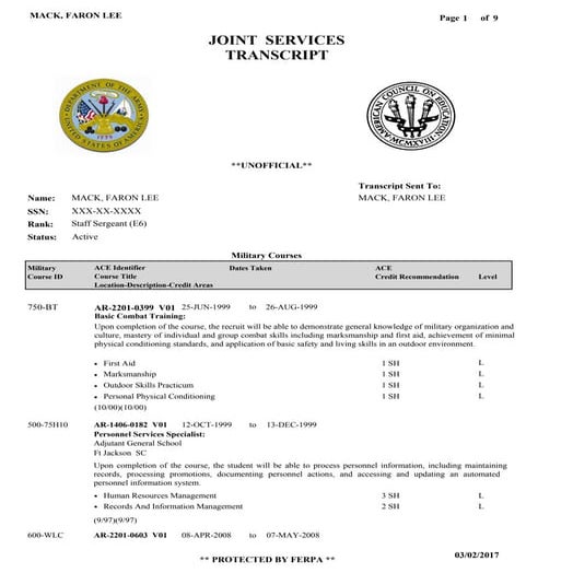JOINT SERVICES TRANSCRIPT PDF