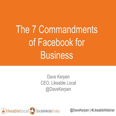 7 Commandments of Facebook for Business