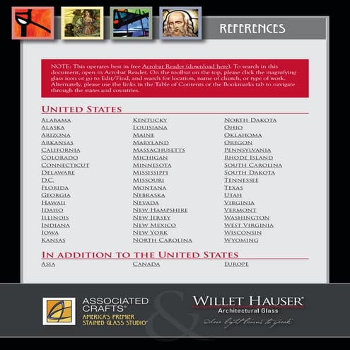 Associated Crafts® and Willet Hauser™ Reference List